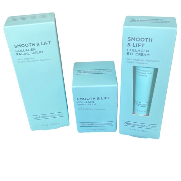 Smooth and Lyft collagen, facial serum, cream and collagen eye cream bundle - Picture 1 of 16